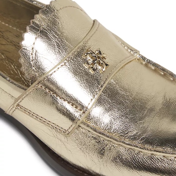 Tory Burch Classic Metallic Leather Loafers - Picture 2 of 8